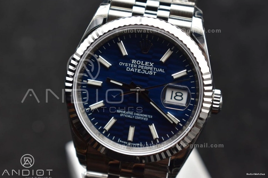 Checked Edition SS 1:1 36mm VS 583 904L Dial Bracelet on DateJust VSF Blue Best Jubilee 126234 EasyMatch 1225